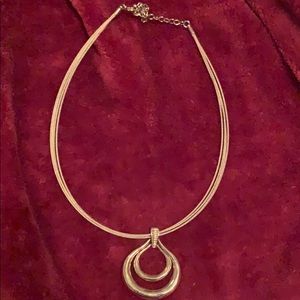 Gold teardrop shape necklace